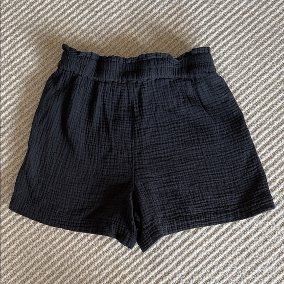 Rails Black Cotton Gauze Shorts - Picture 2 of 3